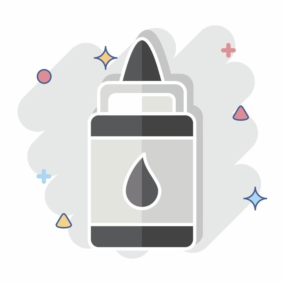 Icon Glue. related to Kindergarten symbol. comic style. design editable vector