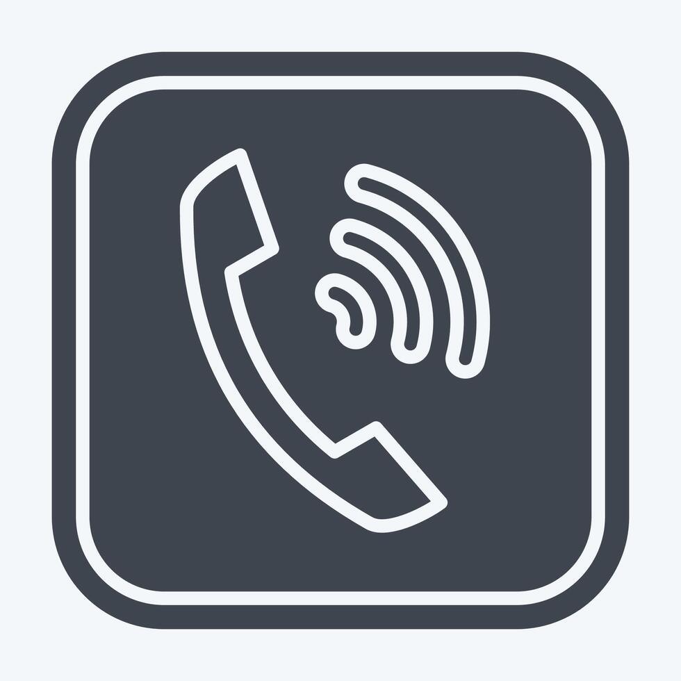 Icon Phone. related to Public symbol. glyph style. design editable vector