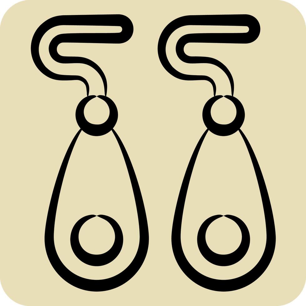 Icon Earning. related to Women symbol. hand drawn style. design editable vector