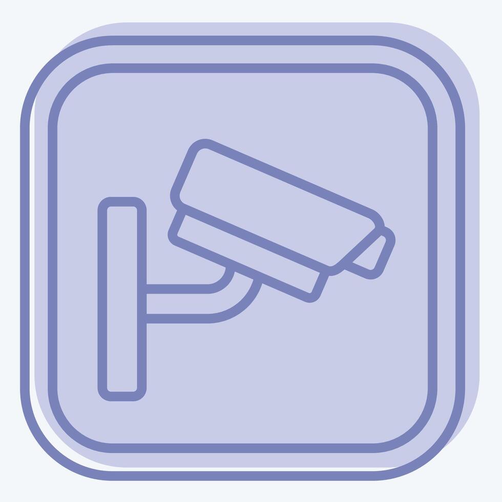 Icon Cctv. related to Public symbol. two tone style. design editable vector