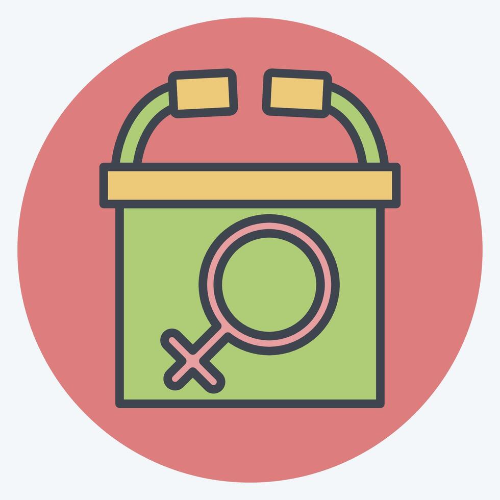 Icon Womens Conference. related to Women symbol. color mate style. design editable vector
