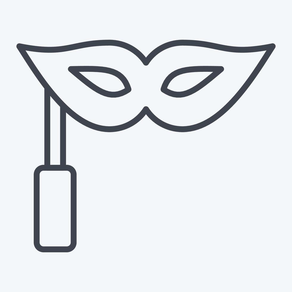 Icon Masquerade. related to Hobbies symbol. line style. design editable vector