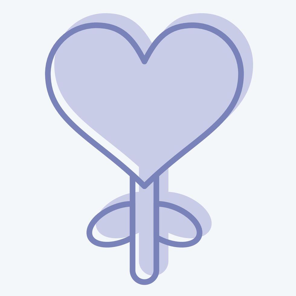 Icon Hurt Ballon. related to Women symbol. two tone style. design editable vector
