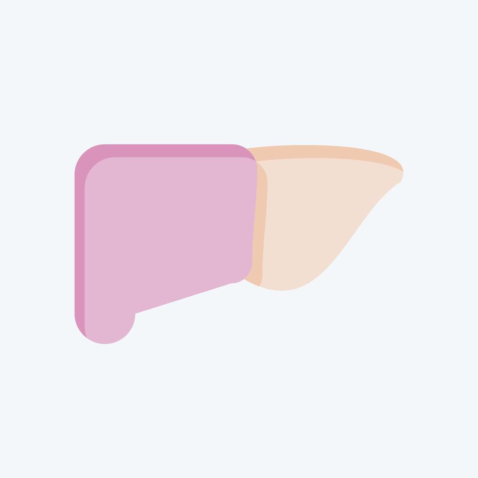 Icon Liver. related to Healthcare symbol. flat style. design editable vector