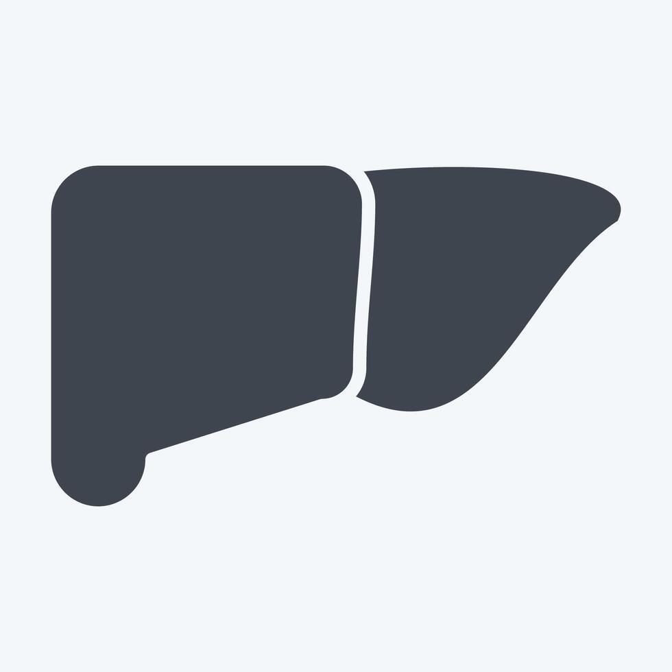 Icon Liver. related to Healthcare symbol. glyph style. design editable vector