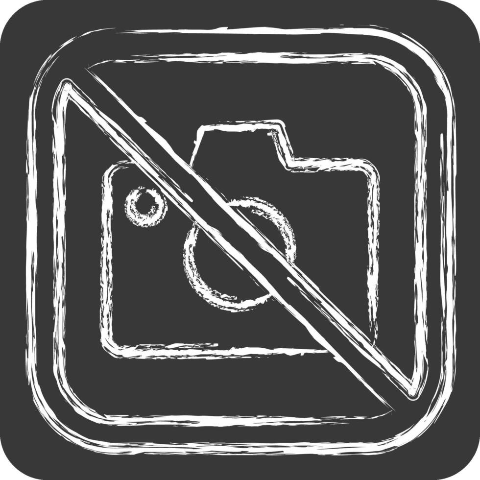 Icon No Photo. related to Public symbol. chalk Style. design editable vector