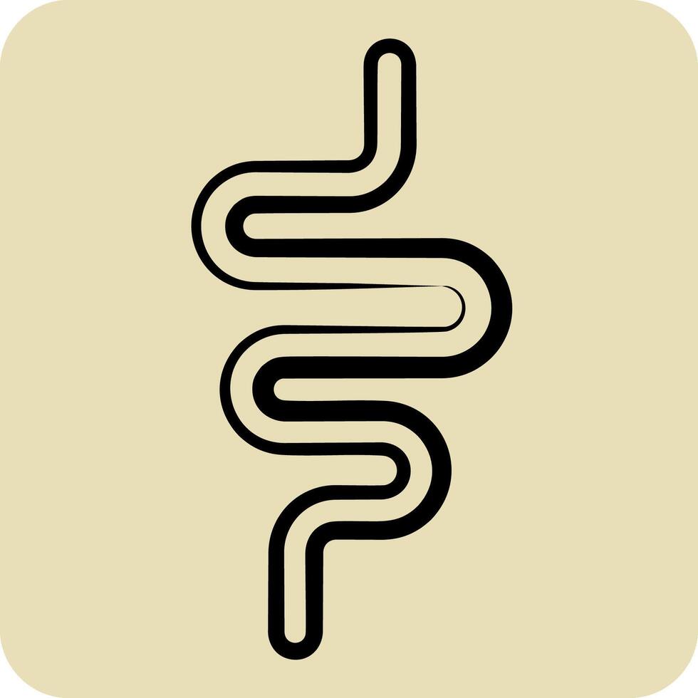 Icon Intestine. related to Healthcare symbol. hand drawn style. design editable vector