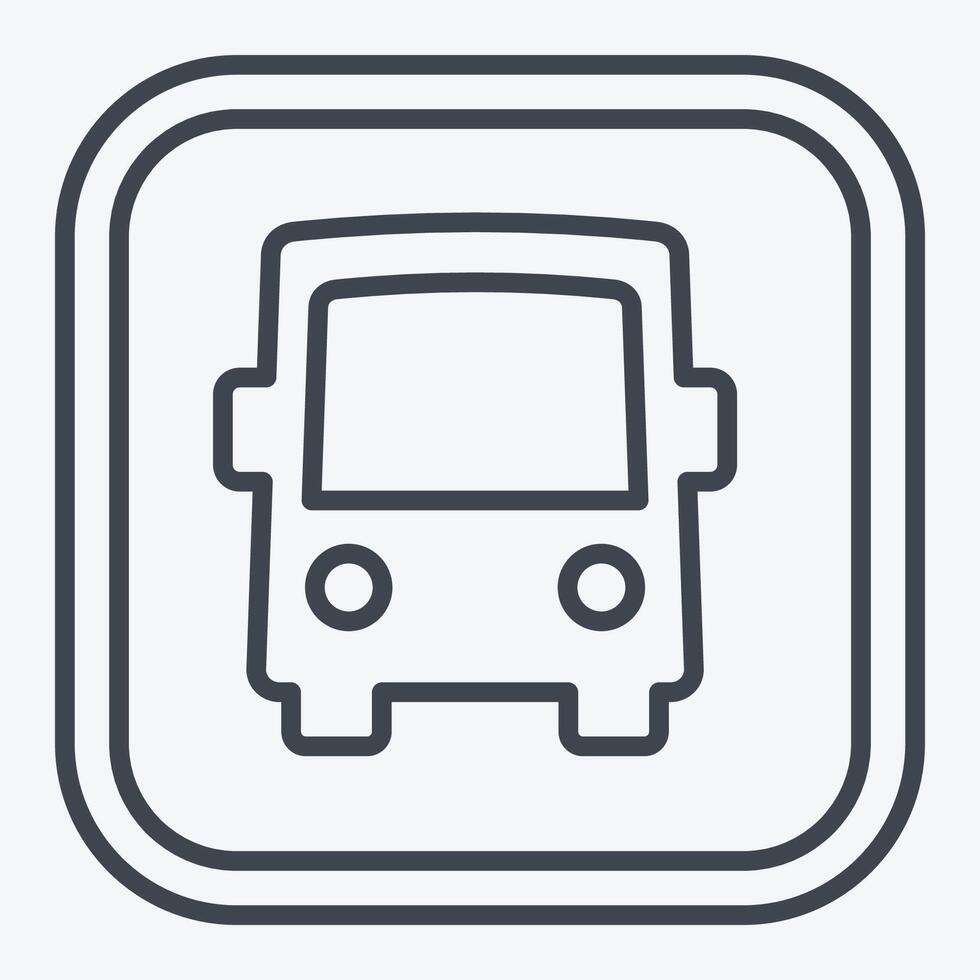 Icon Bus. related to Public symbol. line style. design editable vector