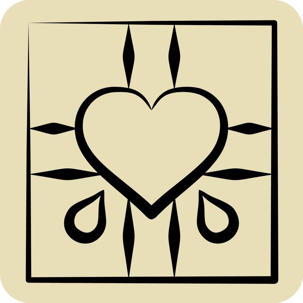 Icon Surprise. related to Women symbol. hand drawn style. design editable vector