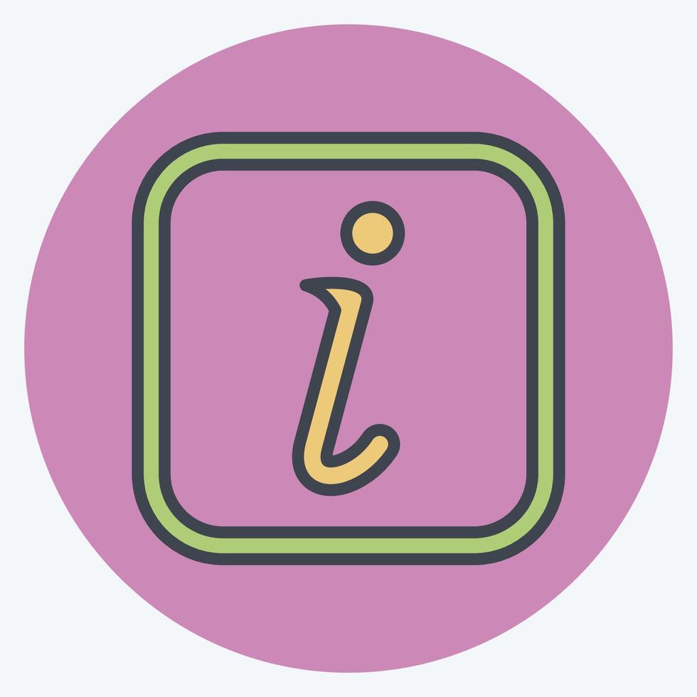 Icon Information. related to Public symbol. color mate style. design editable vector