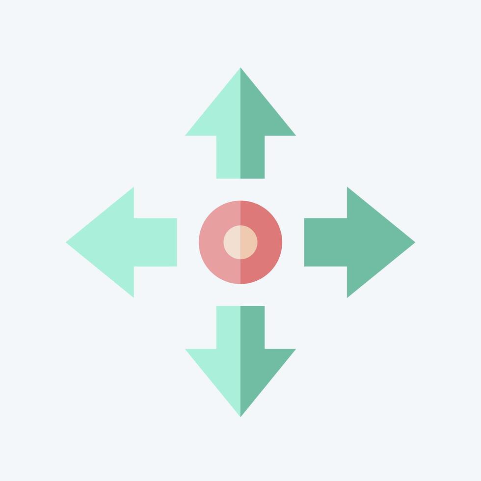 Icon Movement. related to Speed symbol. flat style. design editable vector