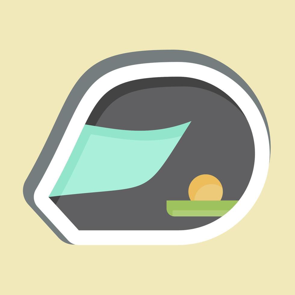 Sticker Helmeticon. related to Hobbies symbol. design editable vector