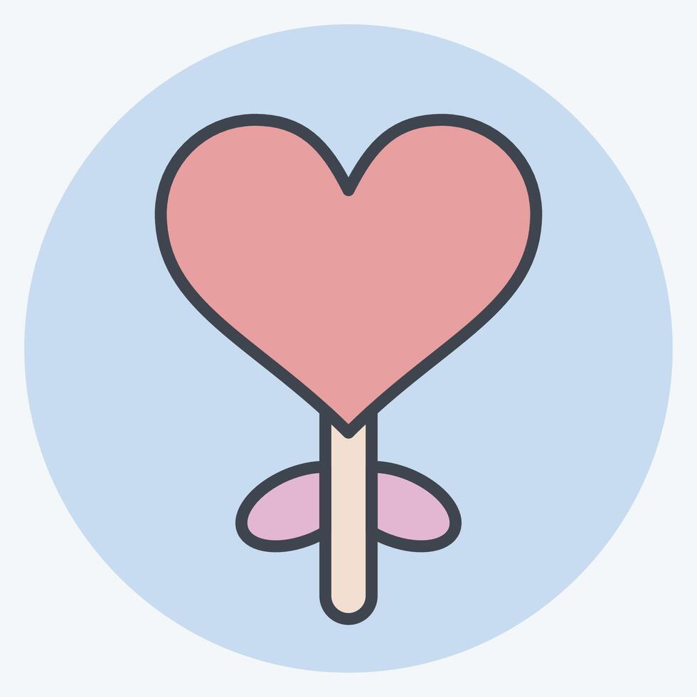 Icon Hurt Ballon. related to Women symbol. color mate style. design editable vector