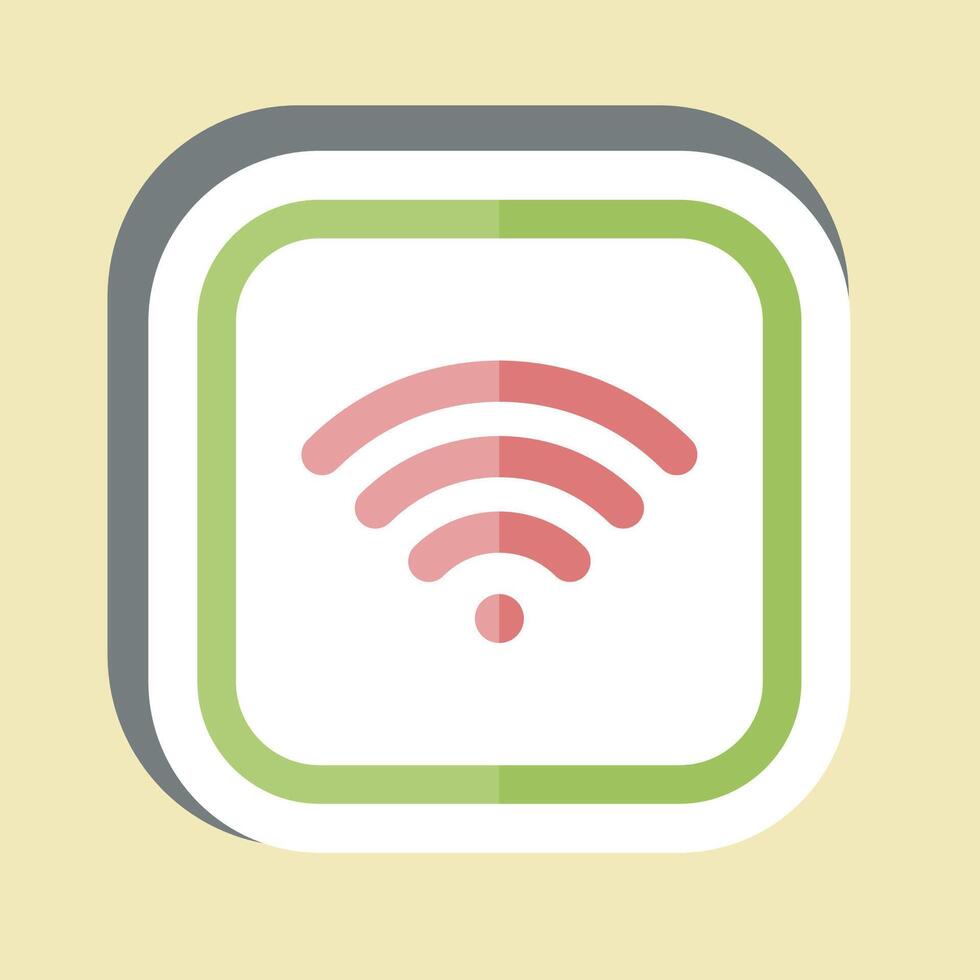 Sticker Wifi. related to Public symbol. design editable vector