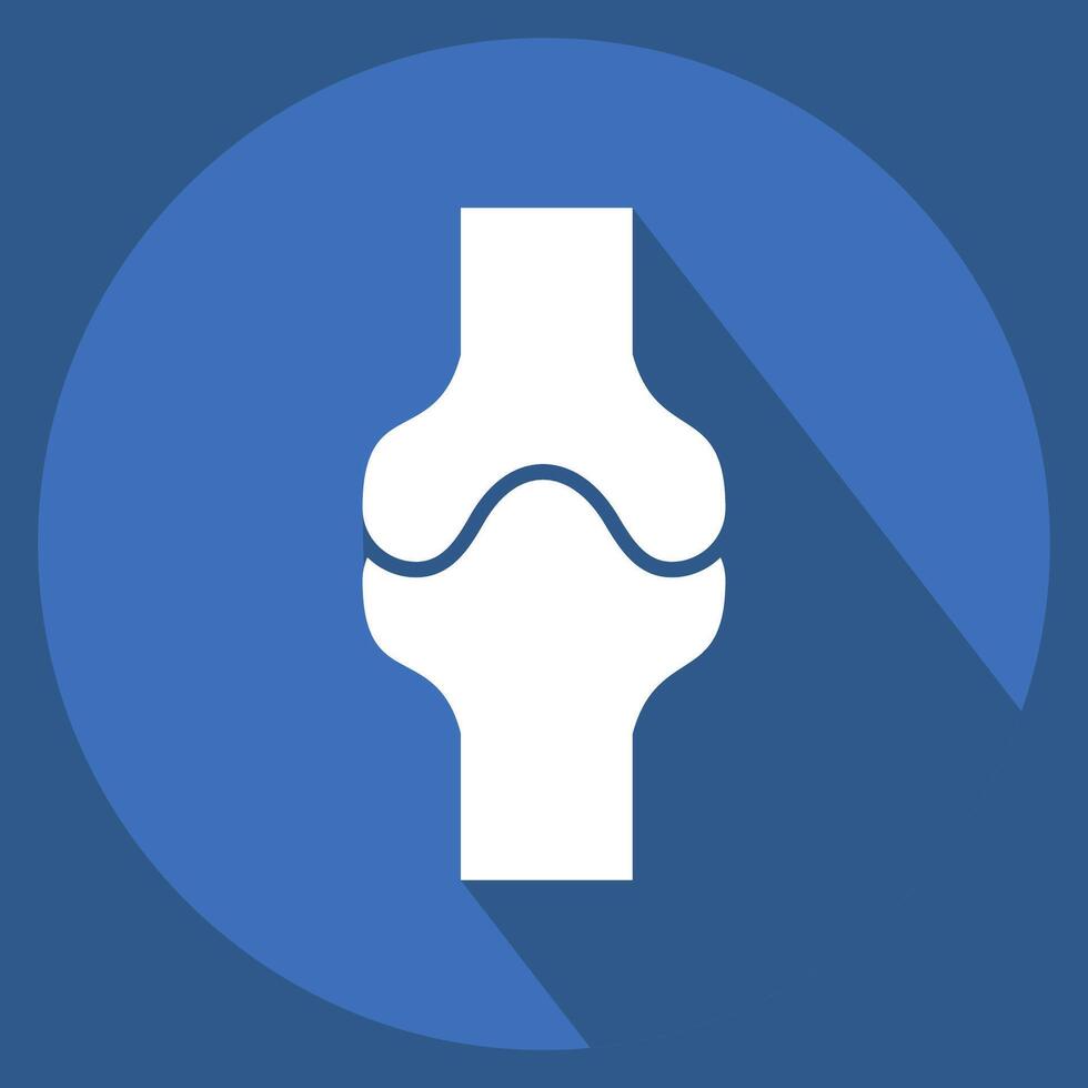 Icon Bone. related to Healthcare symbol. long shadow style. design editable vector