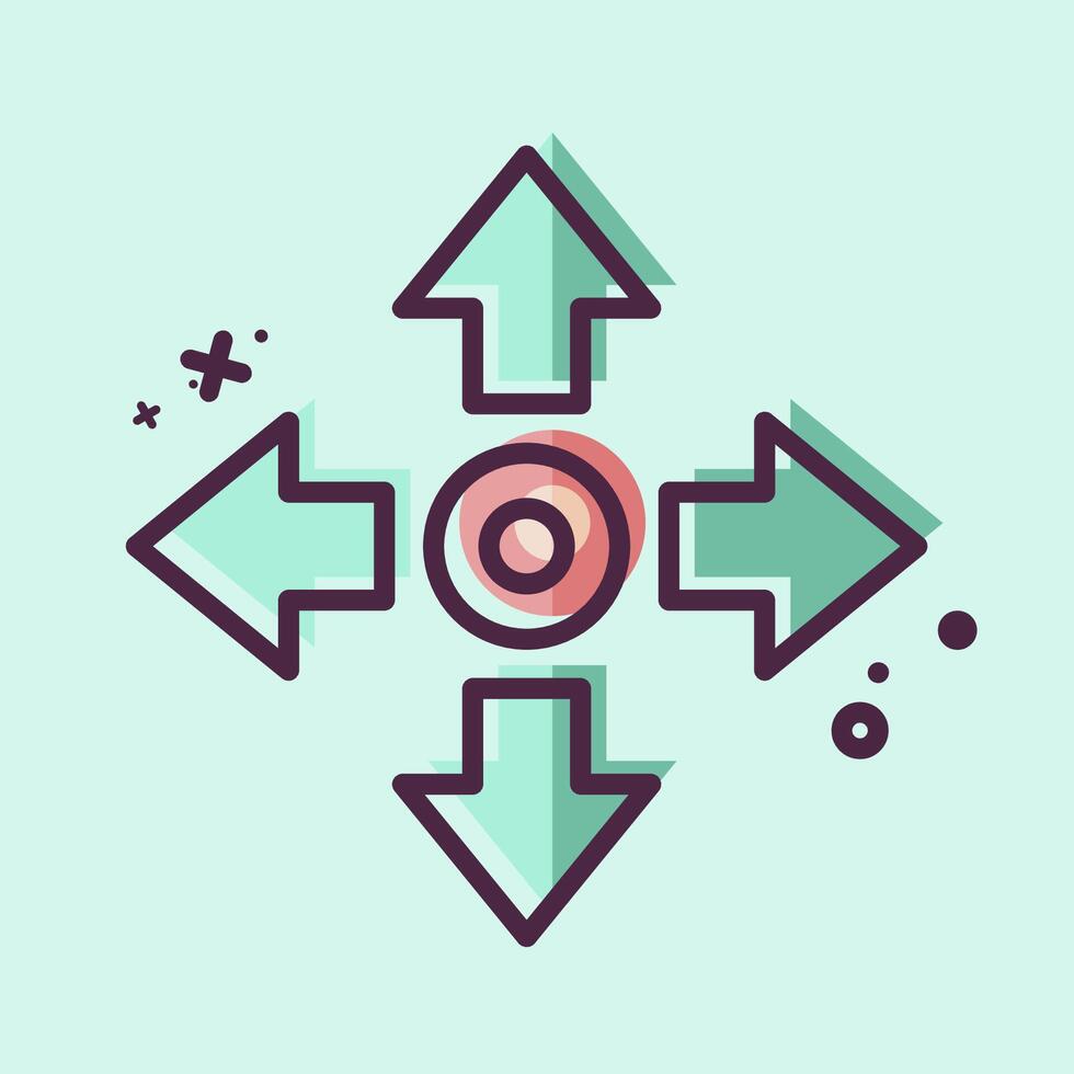 Icon Movement. related to Speed symbol. MBE style. design editable vector