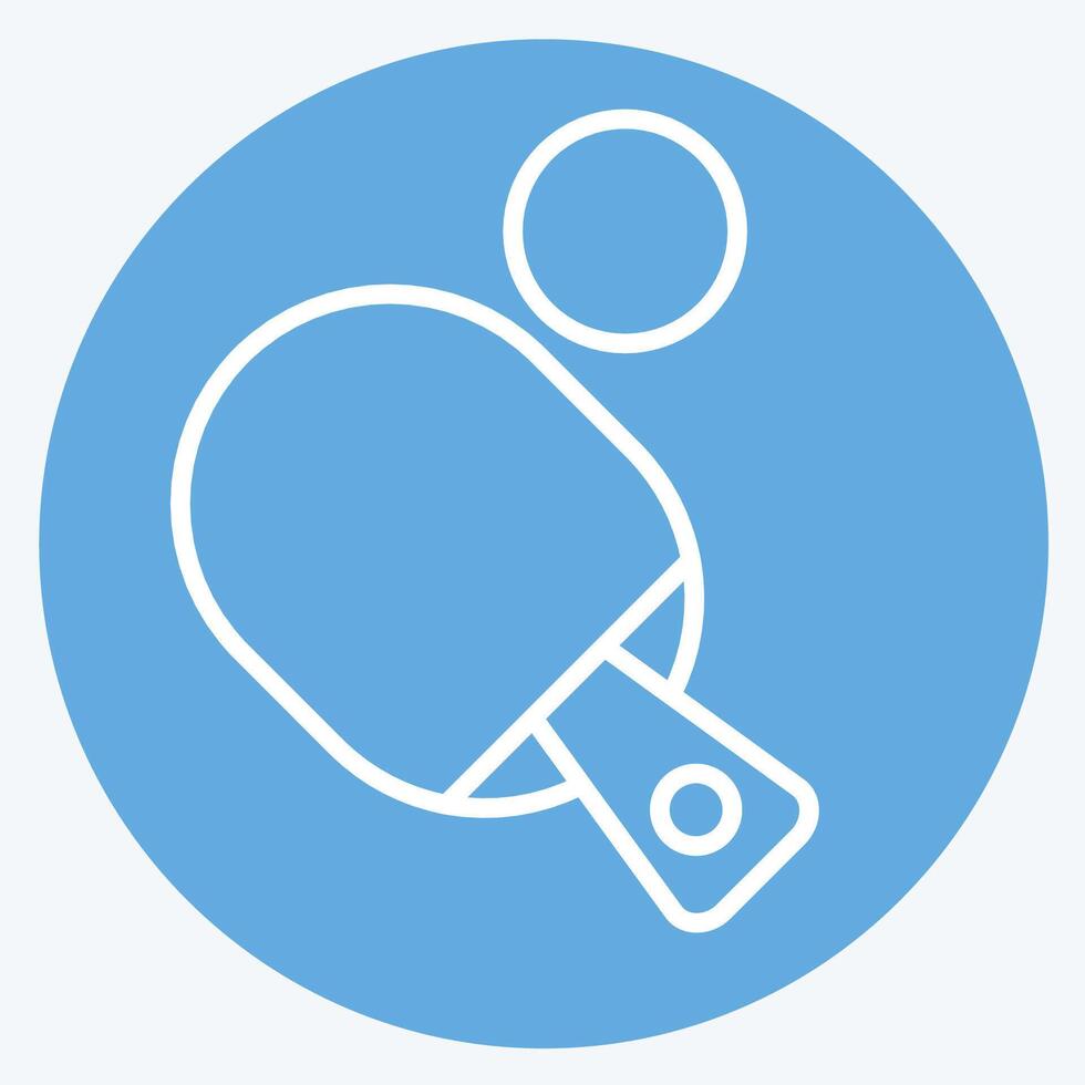 Icon Table Tenis. related to Hobbies symbol. blue eyes style. design editable vector
