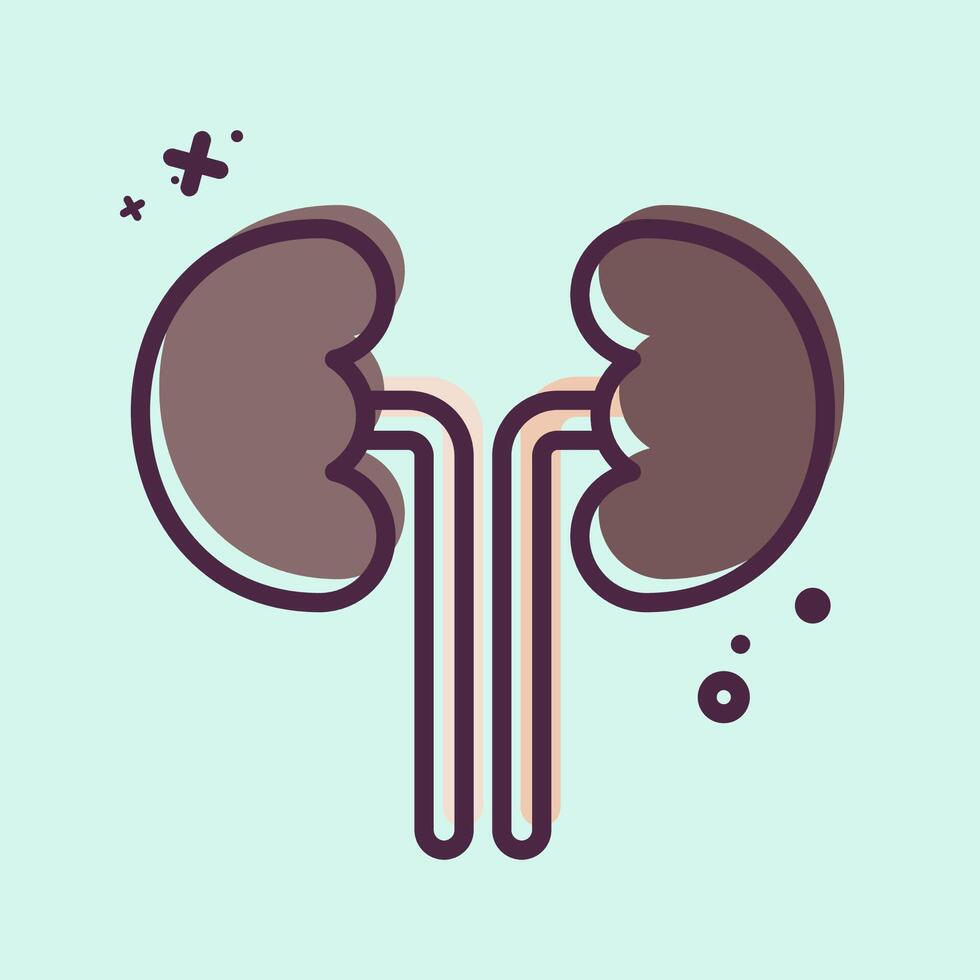 Icon Kidney. related to Healthcare symbol. MBE style. design editable vector