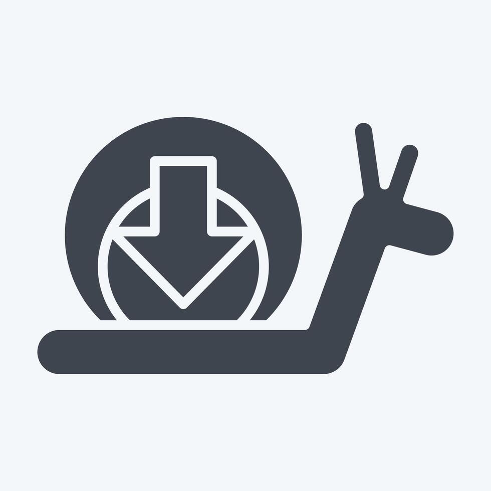 Icon Slow. related to Speed symbol. glyph style. design editable vector