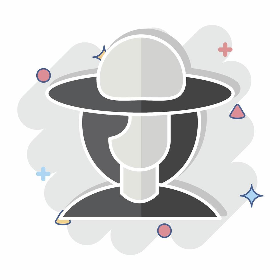 Icon Study From Women. related to Women symbol. comic style. design editable vector