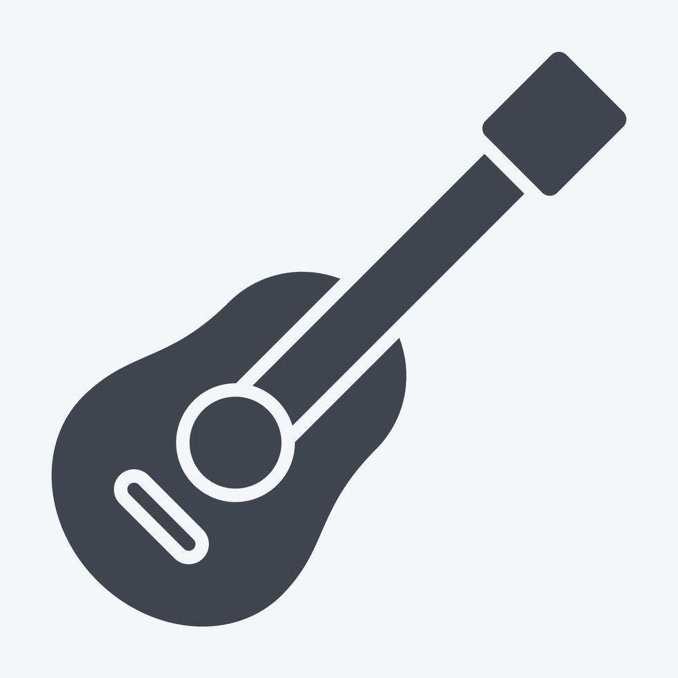 Icon Guitar. related to Hobbies symbol. glyph style. design editable vector