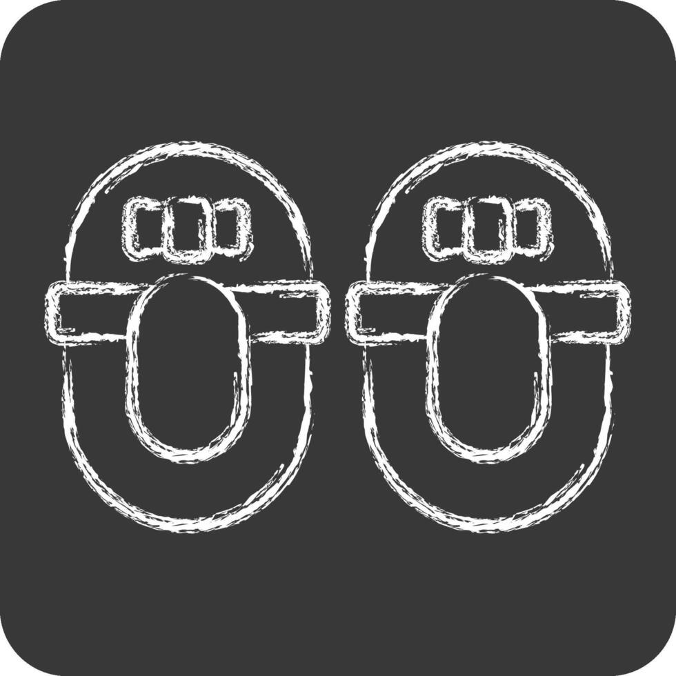 Icon Girl Shoe. related to Kindergarten symbol. chalk Style. design editable vector
