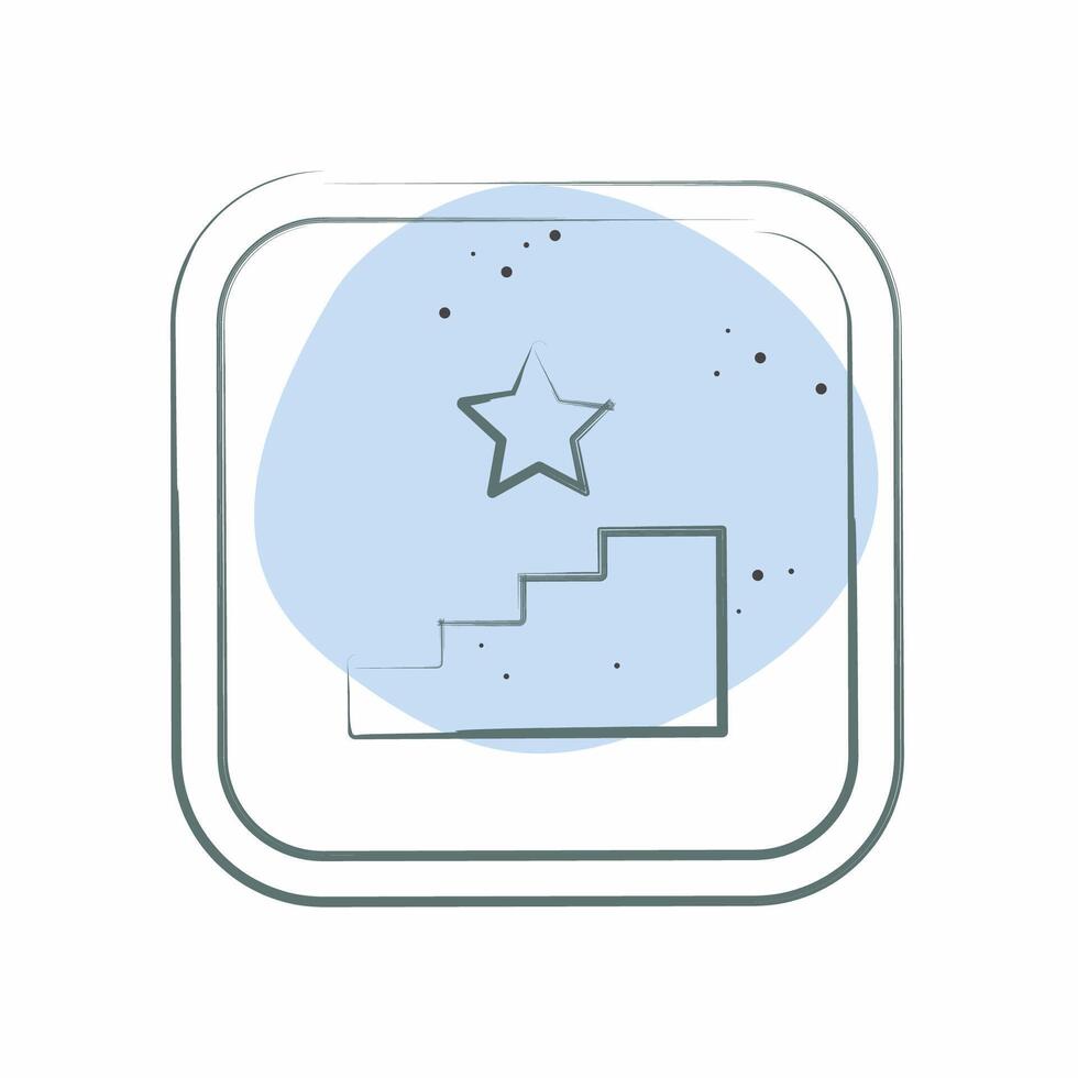 Icon Stairs. related to Public symbol. Color Spot Style. design editable vector