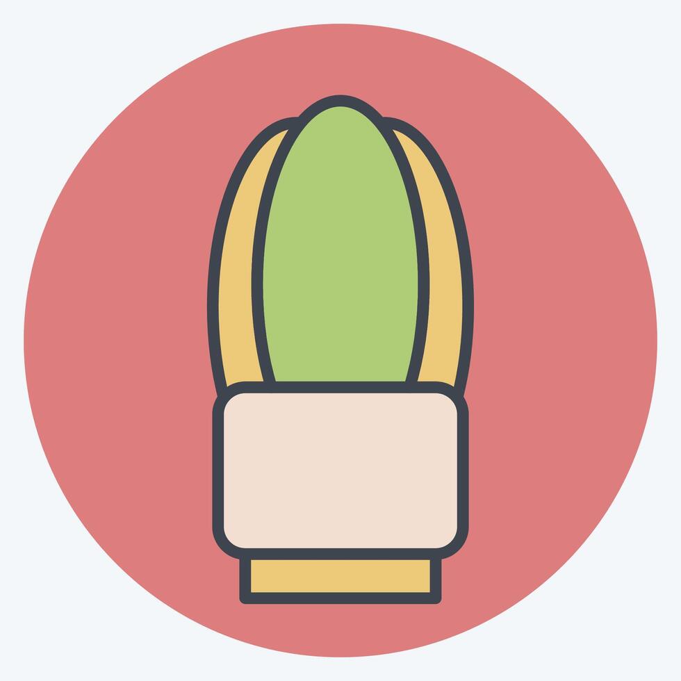Icon House Plant. related to Hobbies symbol. color mate style. design editable vector