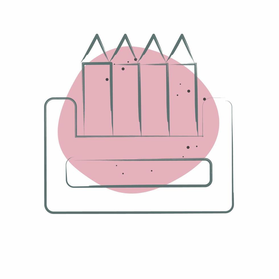 Icon Colour Pencil. related to Kindergarten symbol. Color Spot Style. design editable vector