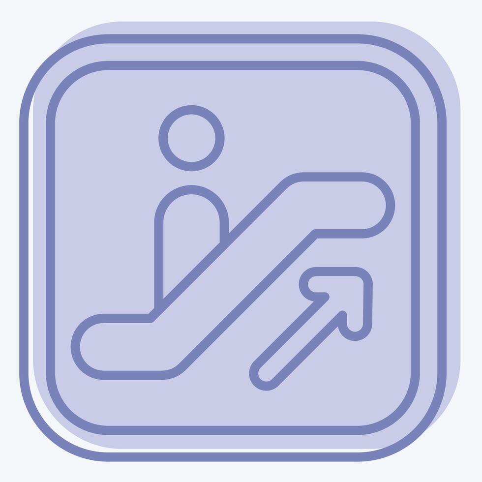 Icon Escalator. related to Public symbol. two tone style. design editable vector
