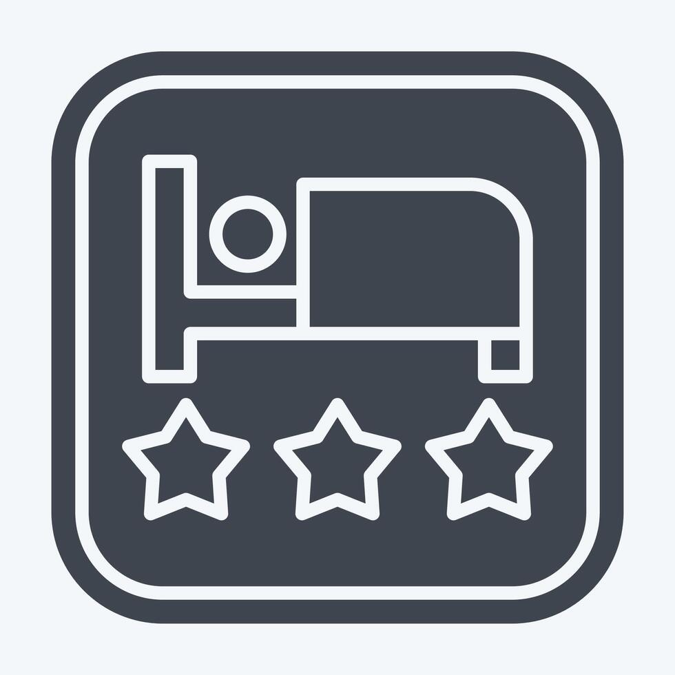 Icon Hotel. related to Public symbol. glyph style. design editable vector