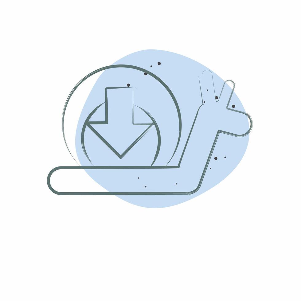 Icon Slow. related to Speed symbol. Color Spot Style. design editable vector