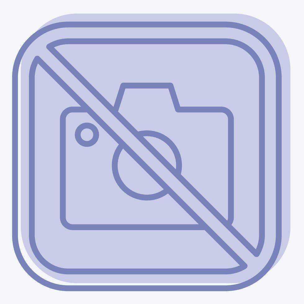Icon No Photo. related to Public symbol. two tone style. design editable vector