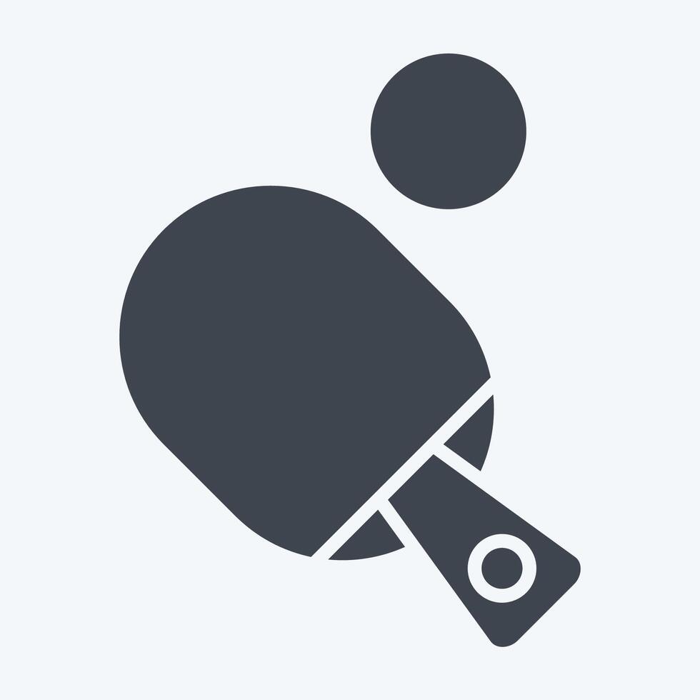 Icon Table Tenis. related to Hobbies symbol. glyph style. design editable vector