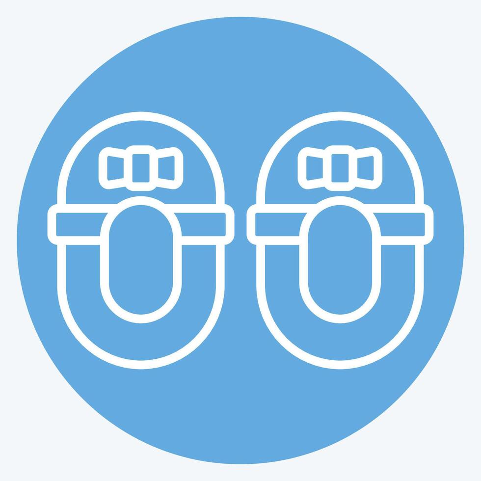 Icon Girl Shoe. related to Kindergarten symbol. blue eyes style. design editable vector
