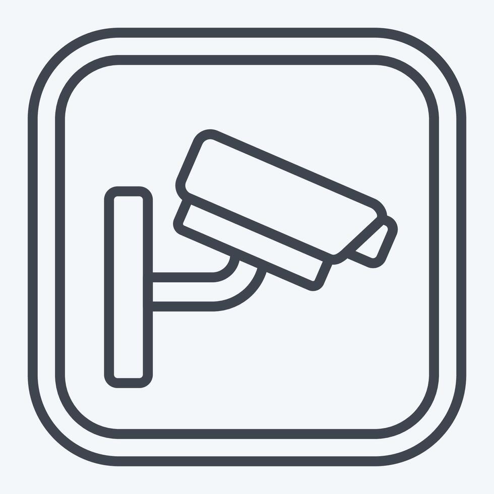 Icon Cctv. related to Public symbol. line style. design editable vector