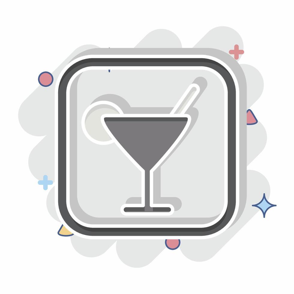 Icon Bar. related to Public symbol. comic style. design editable vector