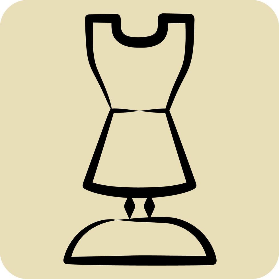 Icon Boutique. related to Women symbol. hand drawn style. design editable vector