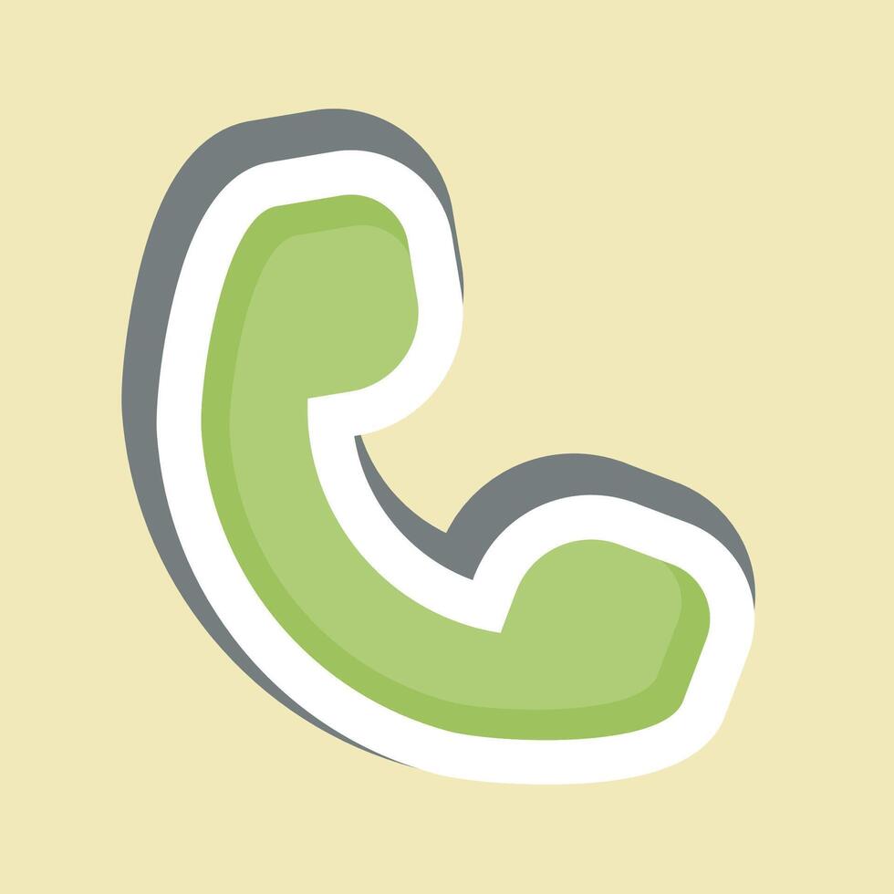 Sticker Call. related to Healthcare symbol. design editable vector