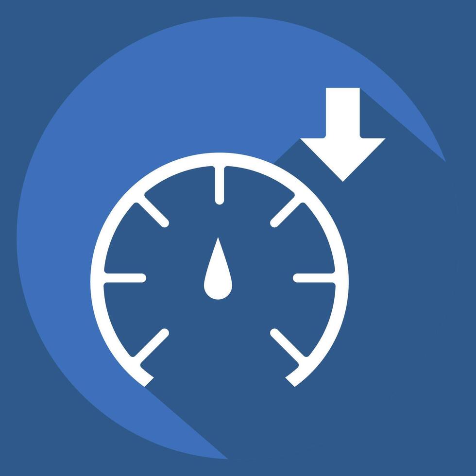 Icon Accelerate. related to Speed symbol. long shadow style. design editable vector