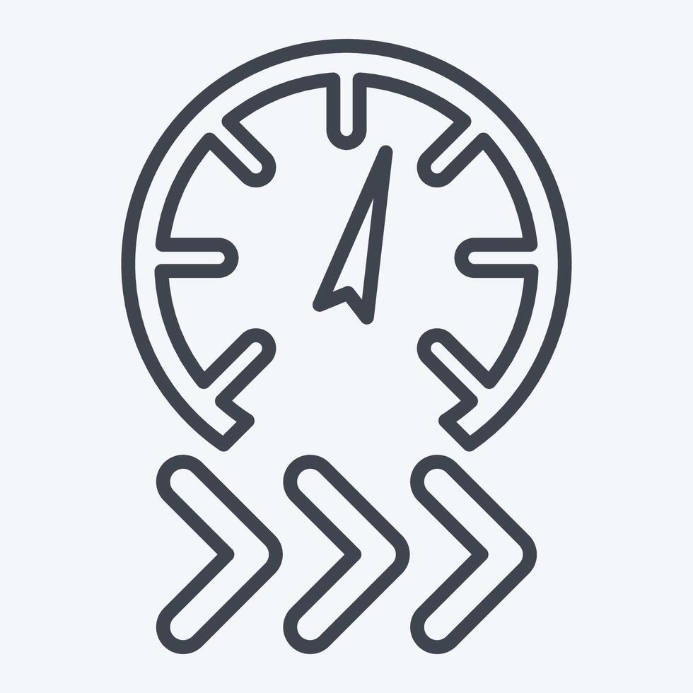 Icon Rapid. related to Speed symbol. line style. design editable vector