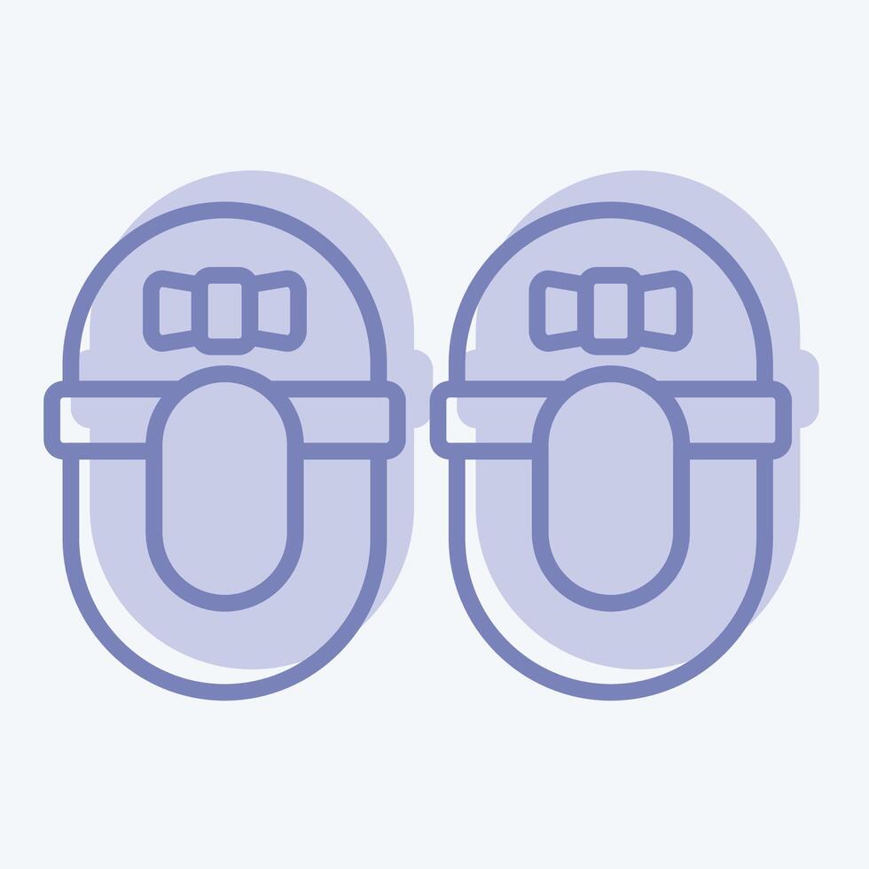 Icon Girl Shoe. related to Kindergarten symbol. two tone style. design editable vector