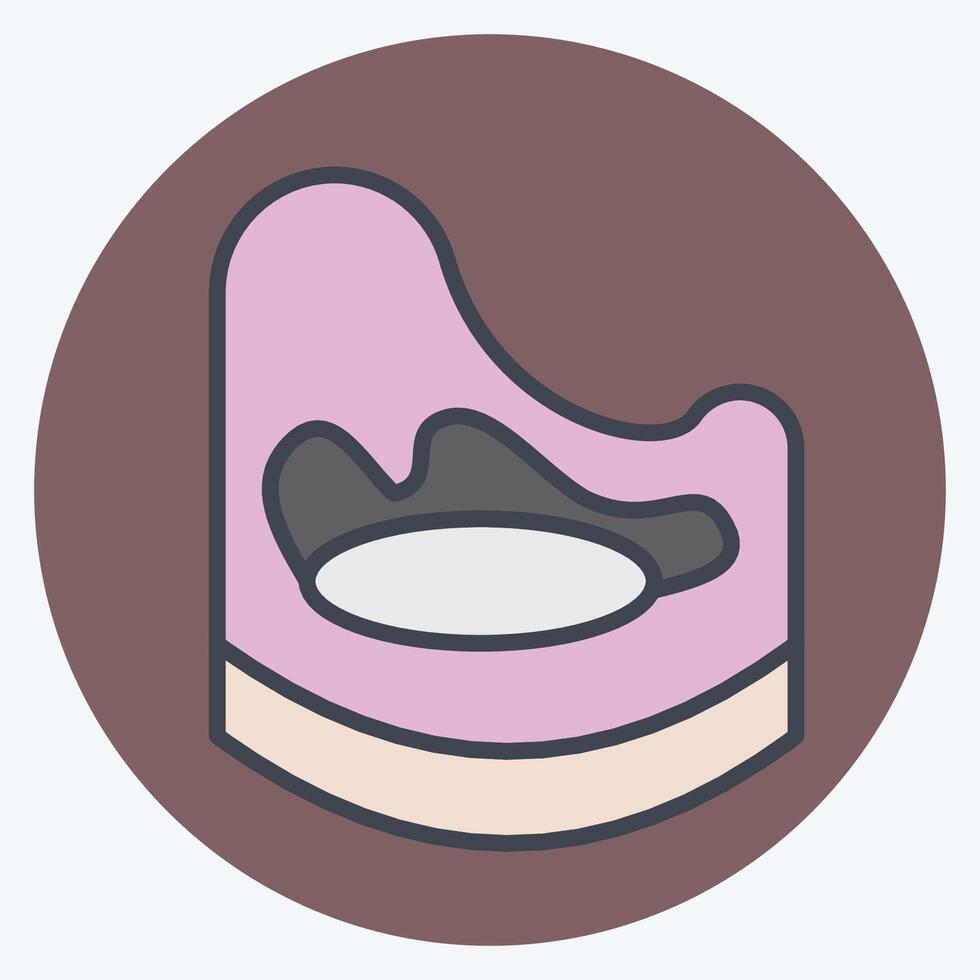 Icon Baby Patty. related to Kindergarten symbol. color mate style. design editable vector