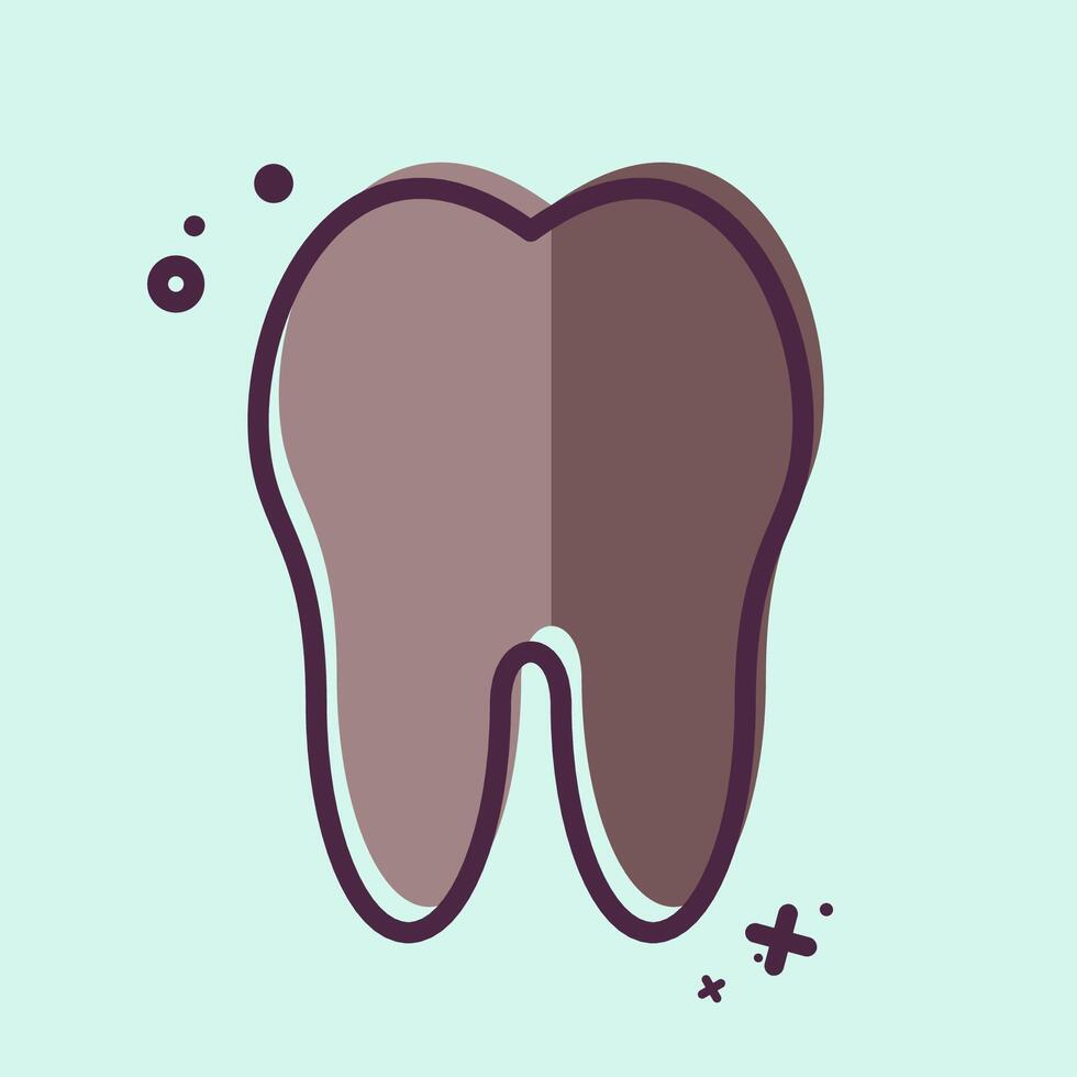 Icon Tooth. related to Healthcare symbol. MBE style. design editable vector