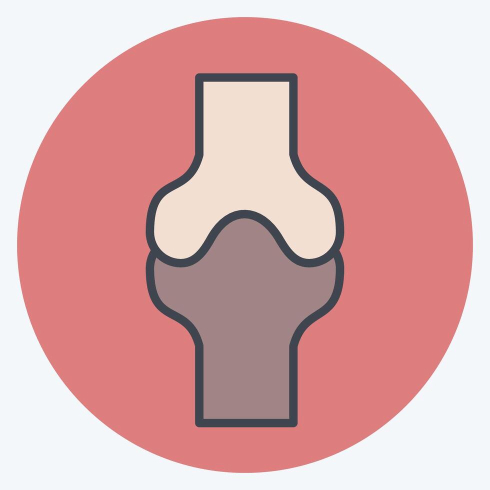 Icon Bone. related to Healthcare symbol. color mate style. design editable vector