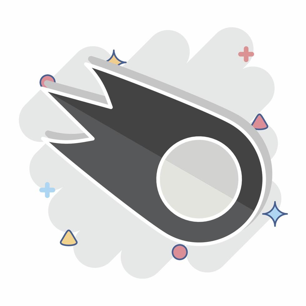 Icon Comet. related to Speed symbol. comic style. design editable vector