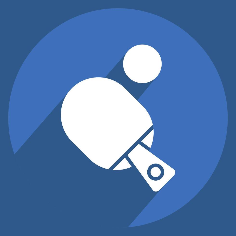 Icon Table Tenis. related to Hobbies symbol. long shadow style. design editable vector