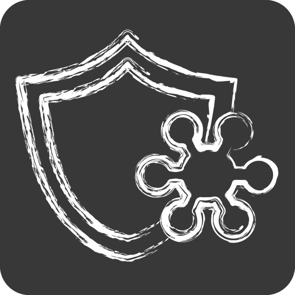 Icon Resistance. related to Healthcare symbol. chalk Style. design editable vector