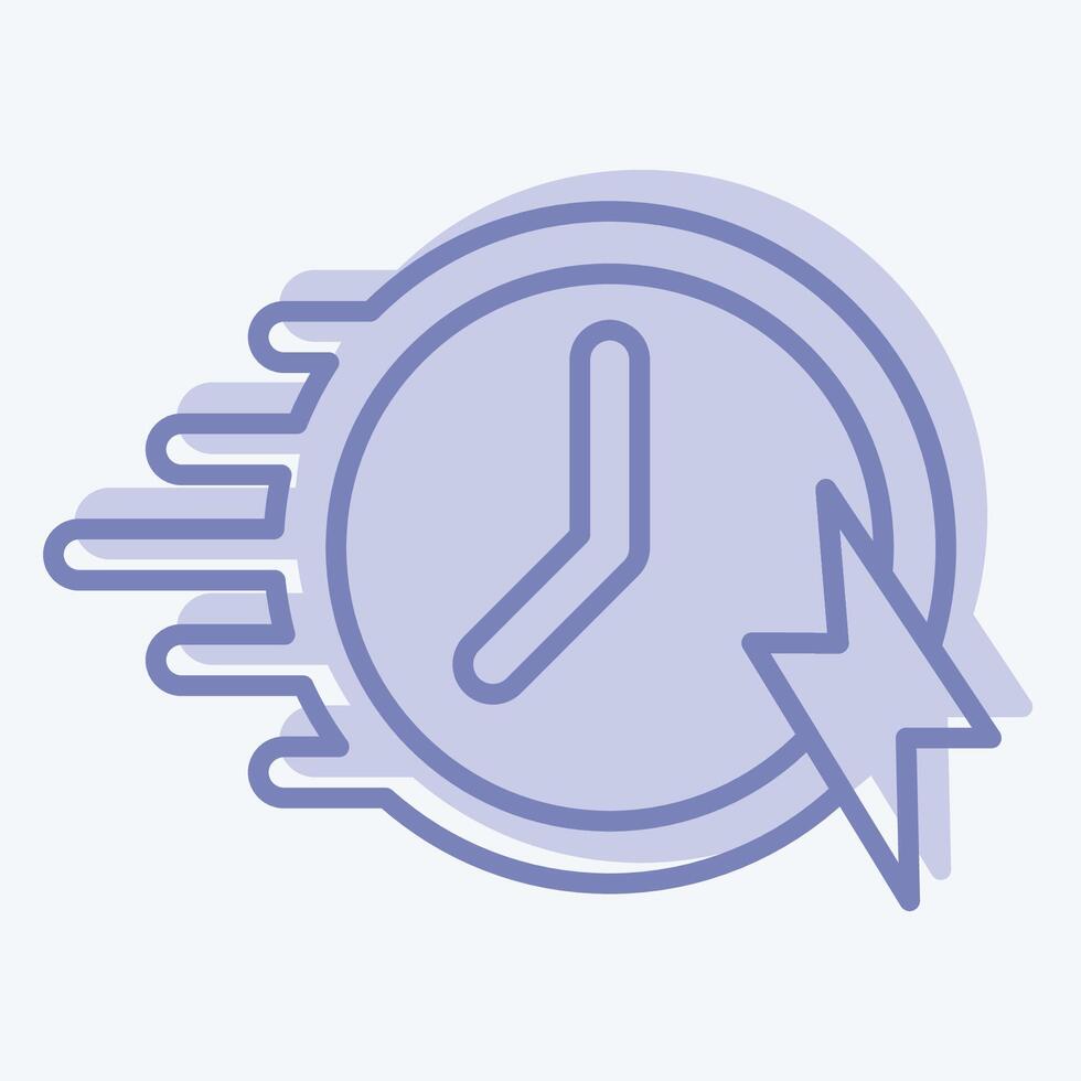 Icon Velocity. related to Speed symbol. two tone style. design editable vector
