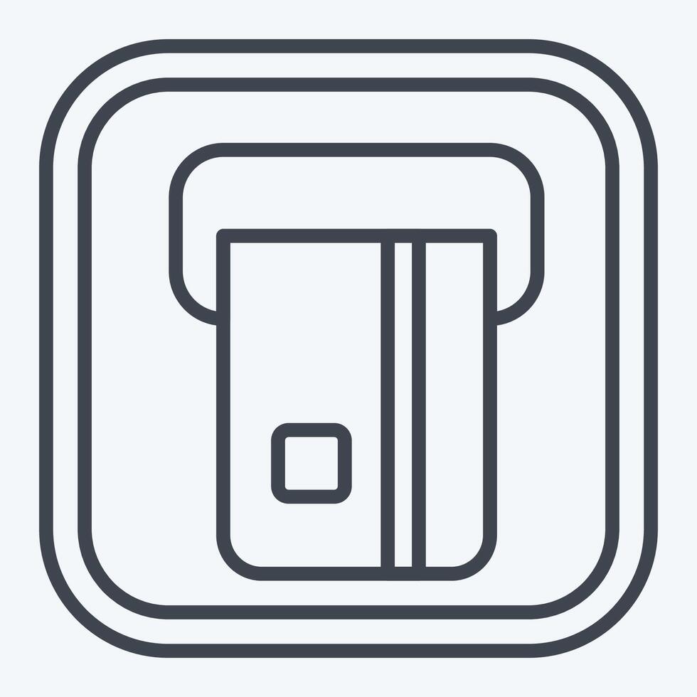 Icon ATM. related to Public symbol. line style. design editable vector